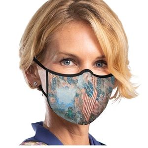 Flowers or Flags— 36 Masks, 3-layer fabric face masks w/filters